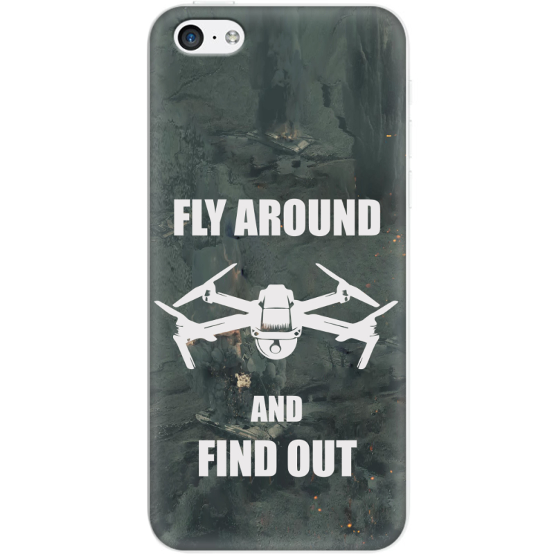 Чехол Uprint Apple iPhone 5C Дрон Fly Around