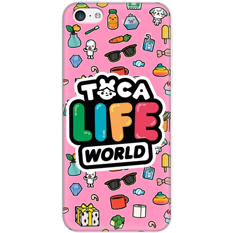 Чехол Uprint Apple iPhone 5C Toca Boca Life World