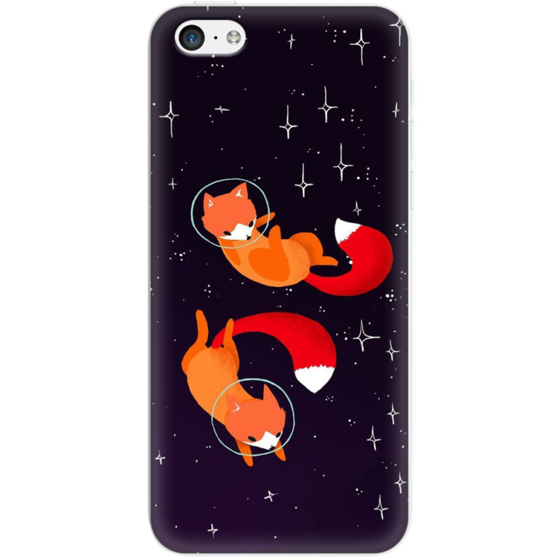 Чехол Uprint Apple iPhone 5C Fox-Astronauts