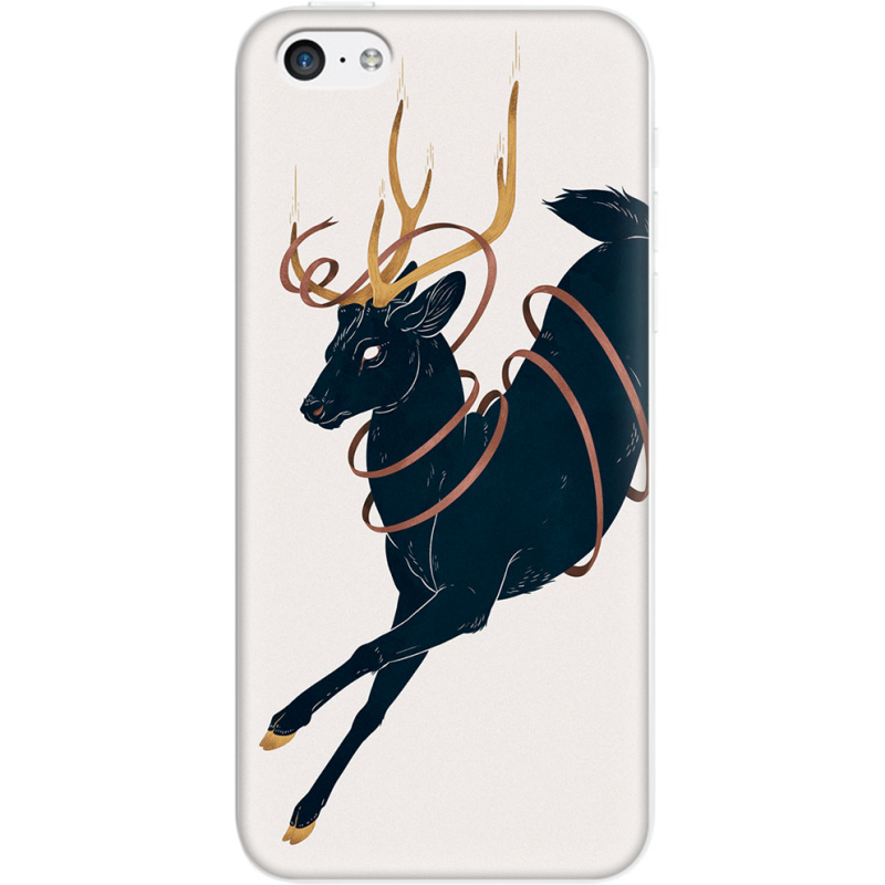 Чехол Uprint Apple iPhone 5C Black Deer