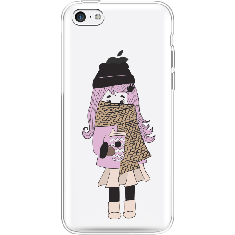 Прозрачный чехол Uprint Apple iPhone 5С Winter Morning Girl