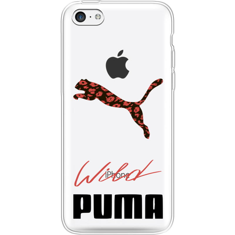 Прозрачный чехол Uprint Apple iPhone 5С Wild Cat