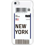 Прозрачный чехол Uprint Apple iPhone 5С Ticket New York