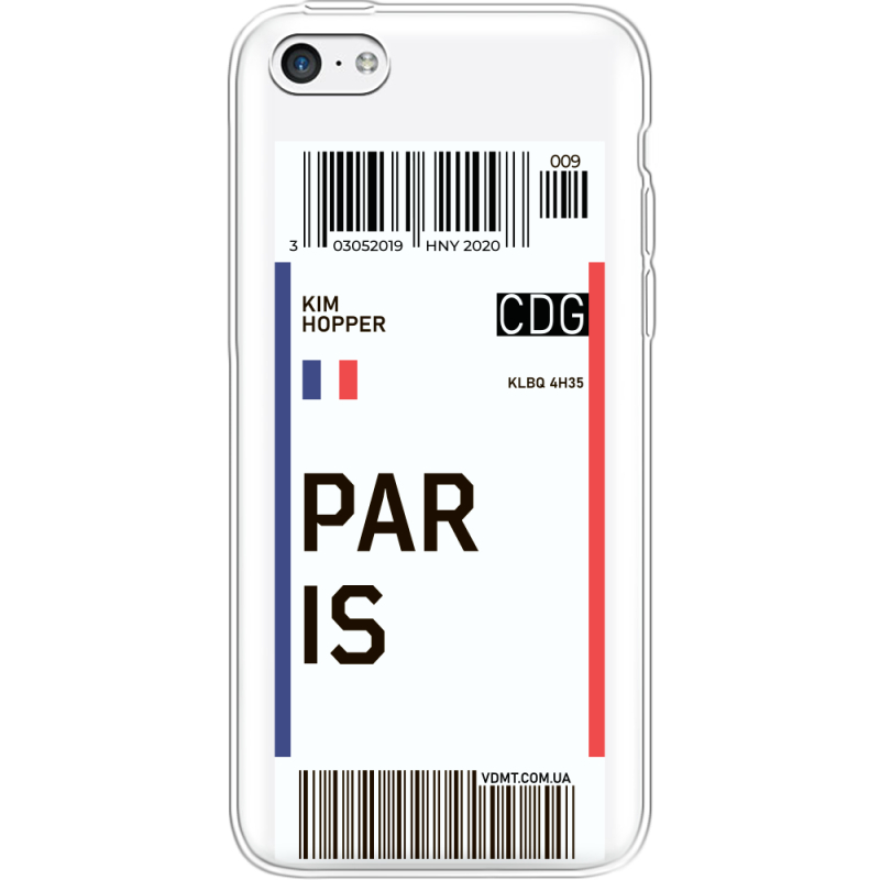 Прозрачный чехол Uprint Apple iPhone 5С Ticket Paris