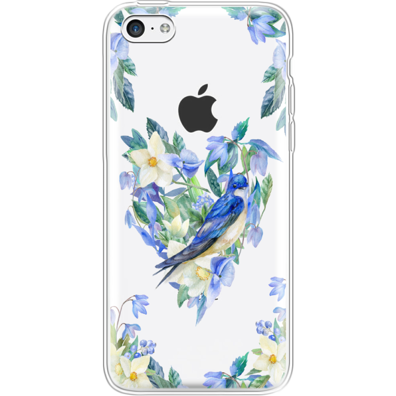 Прозрачный чехол Uprint Apple iPhone 5С Spring Bird