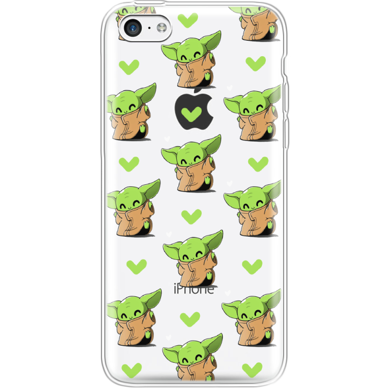 Прозрачный чехол Uprint Apple iPhone 5С Pattern Baby Yoda