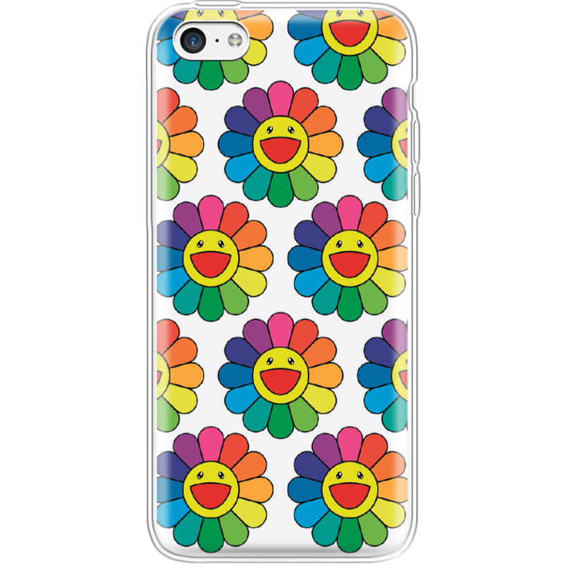 Прозрачный чехол Uprint Apple iPhone 5С Hippie Flowers