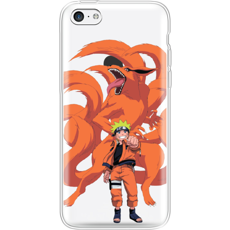 Прозрачный чехол Uprint Apple iPhone 5С Naruto and Kurama