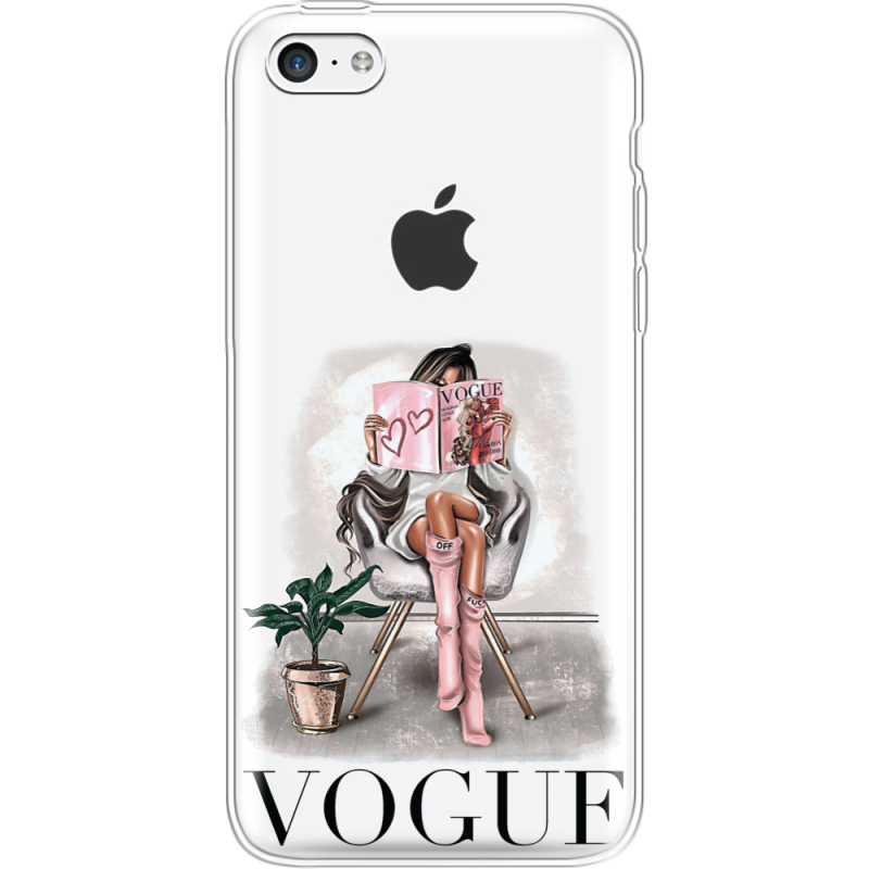 Прозрачный чехол Uprint Apple iPhone 5С VOGUE