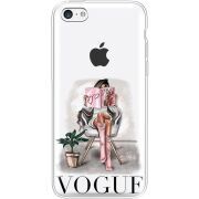 Прозрачный чехол Uprint Apple iPhone 5С VOGUE