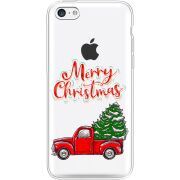 Прозрачный чехол Uprint Apple iPhone 5С Holiday Car