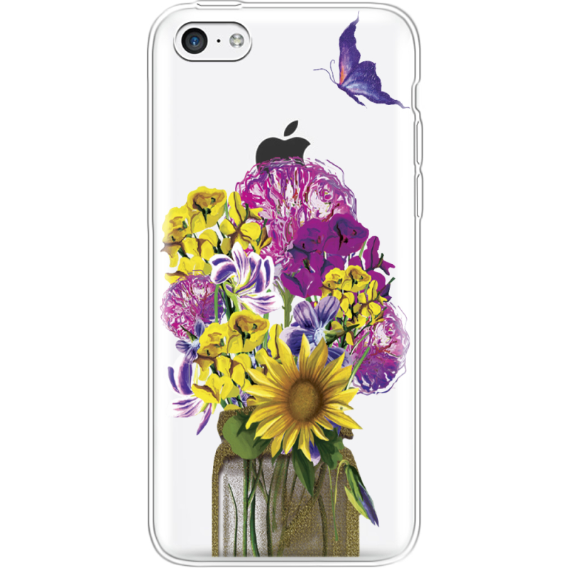 Прозрачный чехол Uprint Apple iPhone 5С My Bouquet