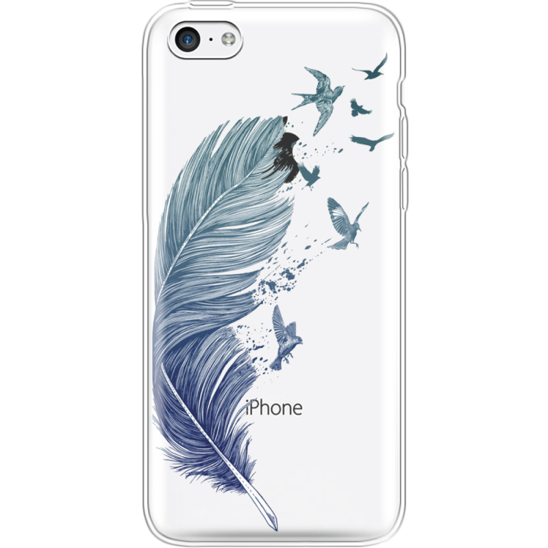 Прозрачный чехол Uprint Apple iPhone 5С Feather