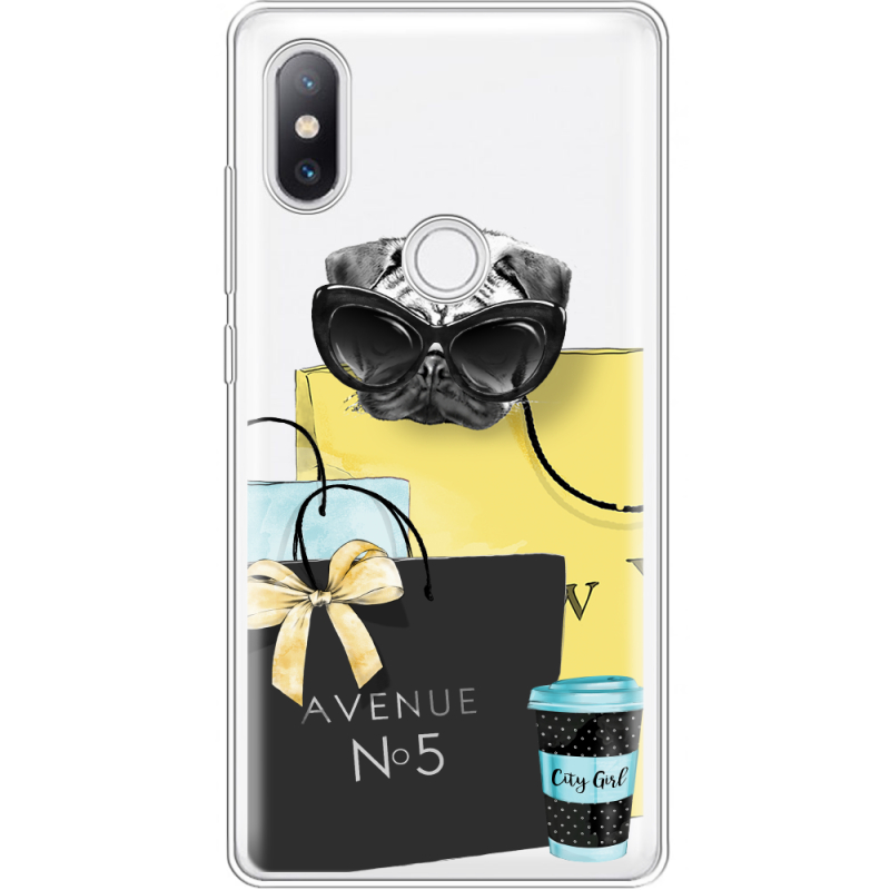 Прозрачный чехол Uprint Xiaomi Mi Mix 2s Fashion Pug