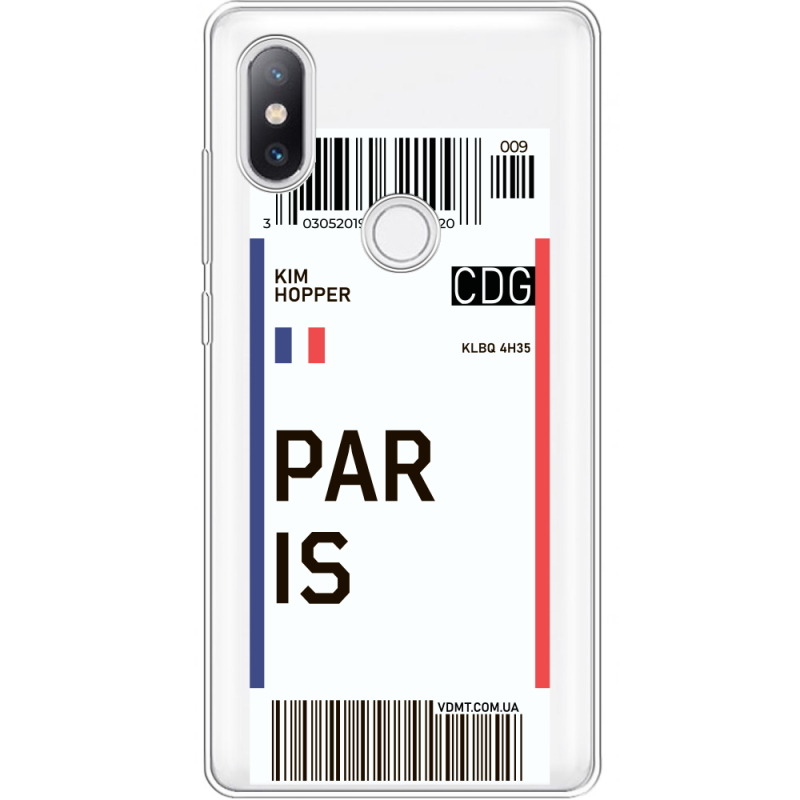 Прозрачный чехол Uprint Xiaomi Mi Mix 2s Ticket Paris