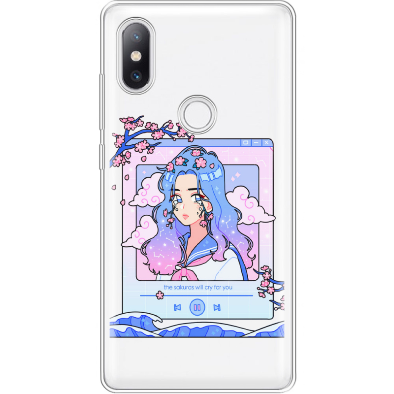 Прозрачный чехол Uprint Xiaomi Mi Mix 2s The Sakuras Will Cry For You