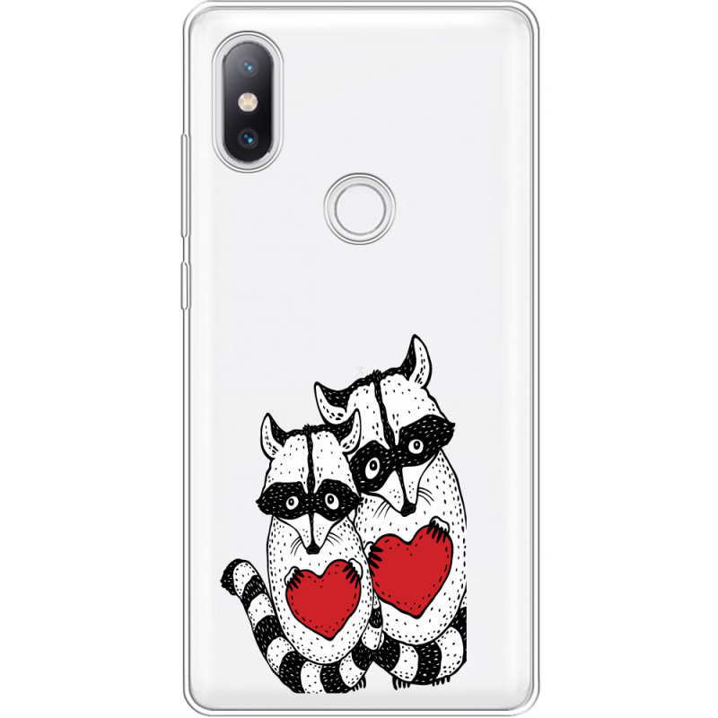 Прозрачный чехол Uprint Xiaomi Mi Mix 2s Raccoons in love