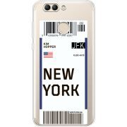 Прозрачный чехол Uprint Huawei Nova 2 Ticket New York