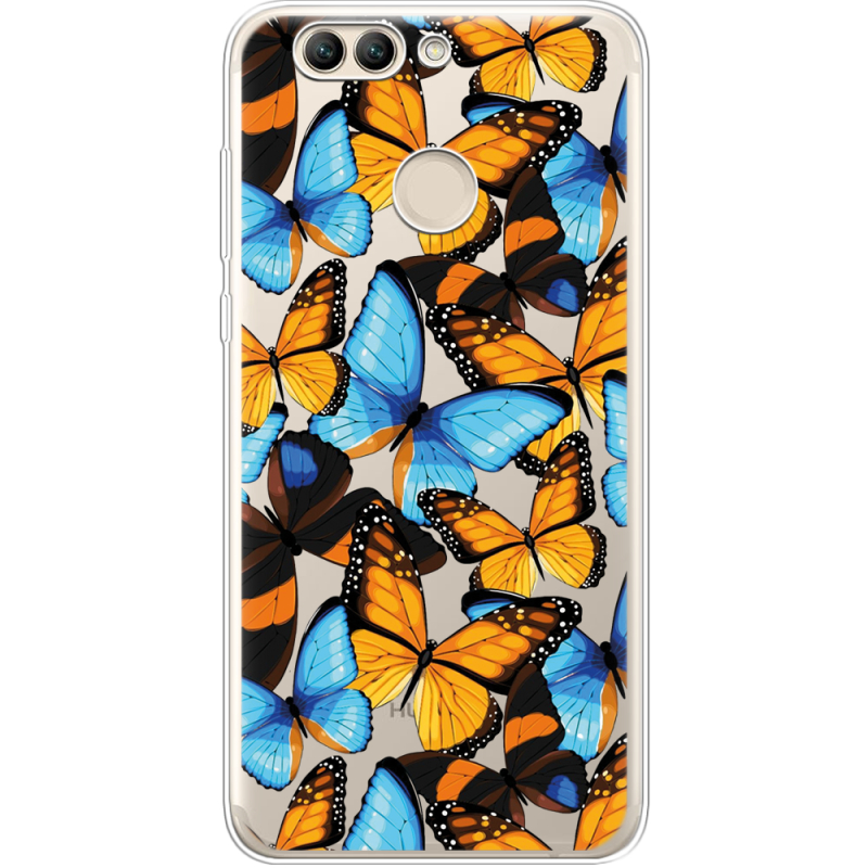 Прозрачный чехол Uprint Huawei Nova 2 Butterfly Morpho