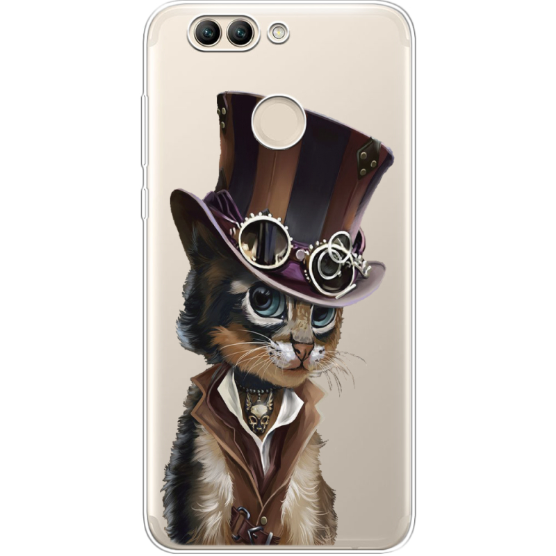 Прозрачный чехол Uprint Huawei Nova 2 Steampunk Cat