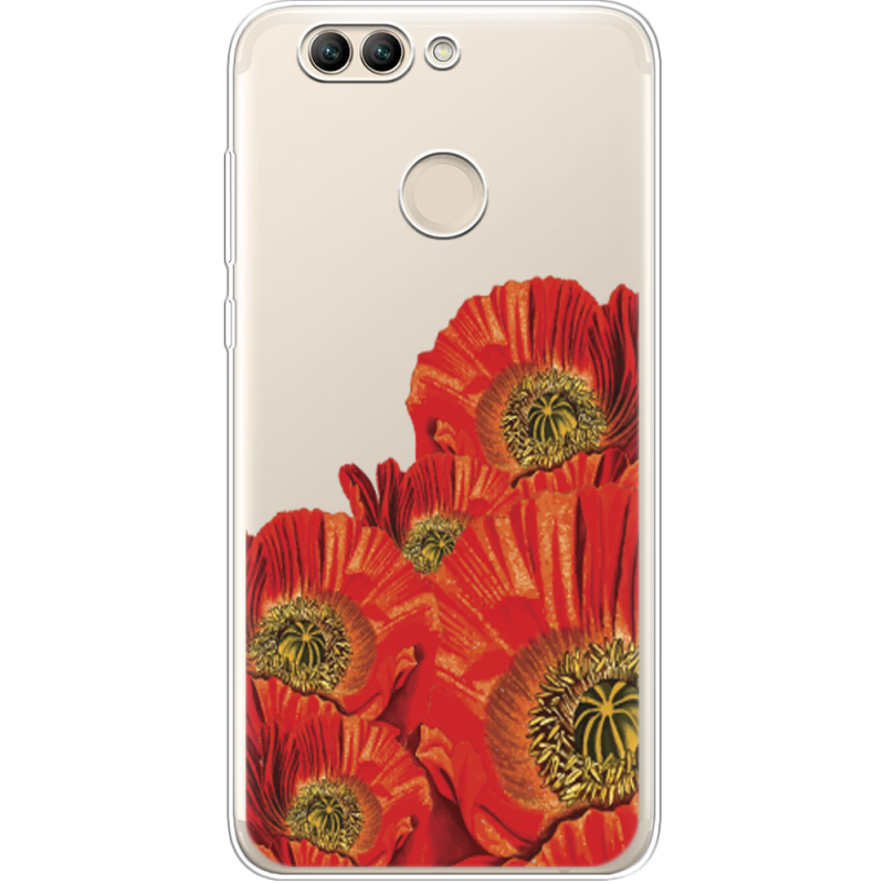 Прозрачный чехол Uprint Huawei Nova 2 Red Poppies