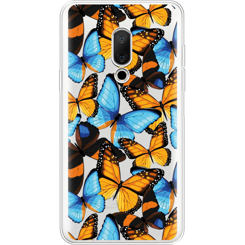 Прозрачный чехол Uprint Meizu 15 Butterfly Morpho