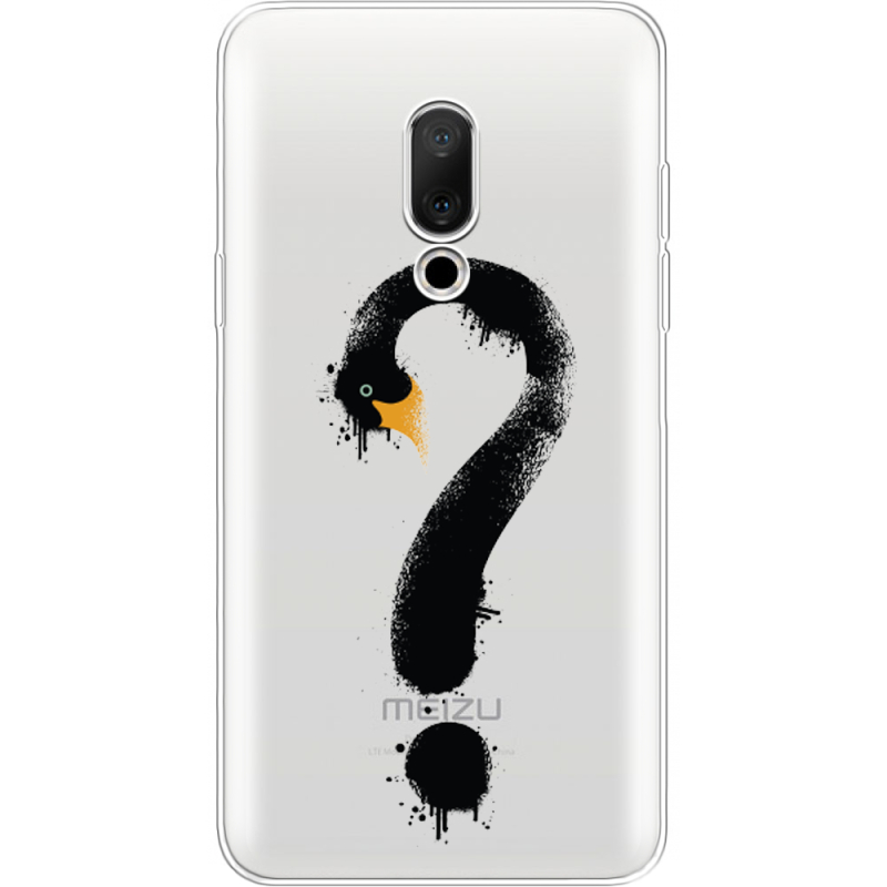 Прозрачный чехол Uprint Meizu 15 Swan question