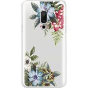 Прозрачный чехол Uprint Meizu 15 Floral