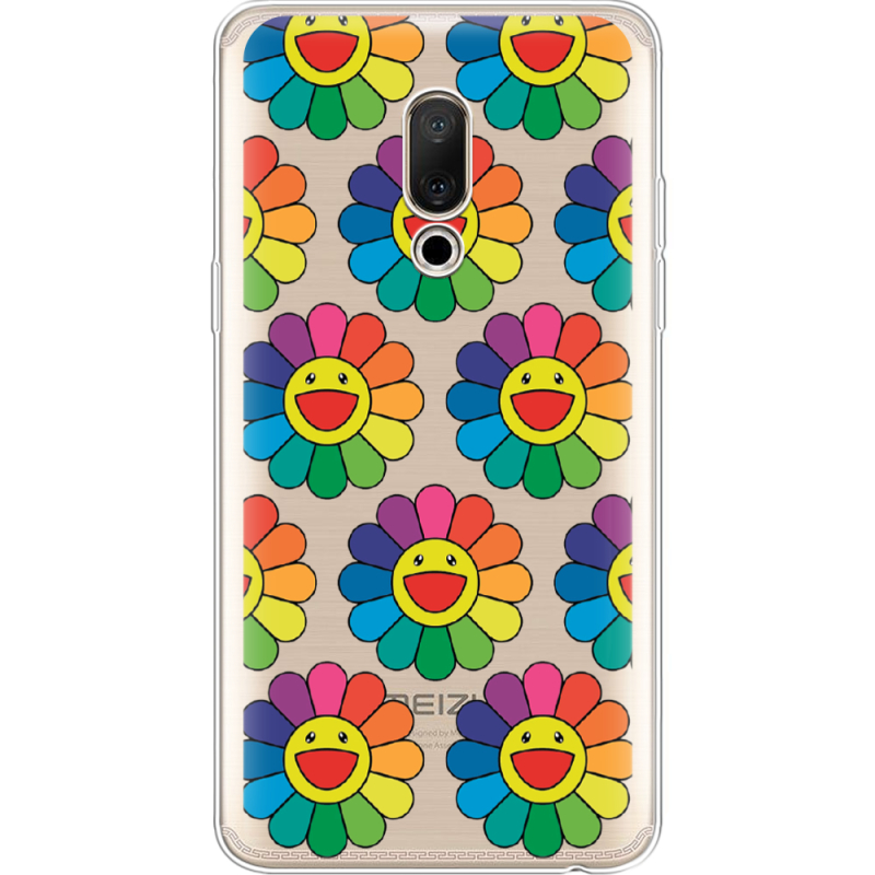 Прозрачный чехол Uprint Meizu 15 Plus Hippie Flowers