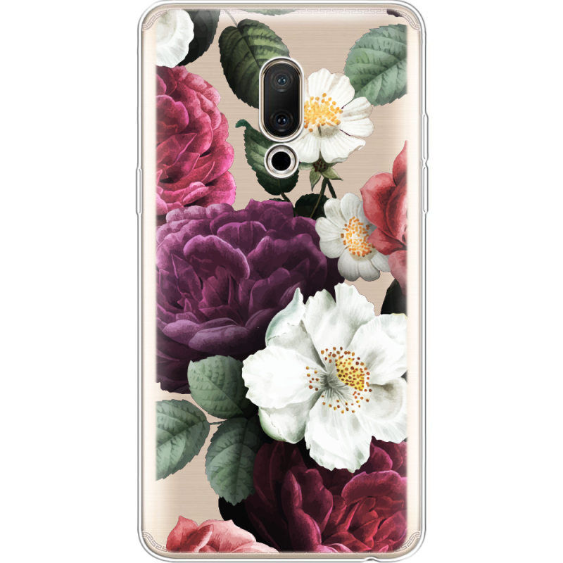 Прозрачный чехол Uprint Meizu 15 Plus Floral Dark Dreams