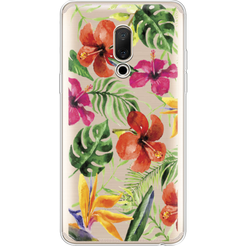 Прозрачный чехол Uprint Meizu 15 Plus Tropical Flowers