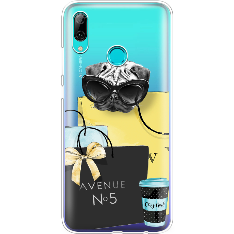 Прозрачный чехол Uprint Huawei P Smart 2019 Fashion Pug