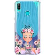 Прозрачный чехол Uprint Huawei P Smart 2019 Blue Hair