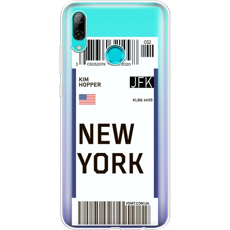 Прозрачный чехол Uprint Huawei P Smart 2019 Ticket New York