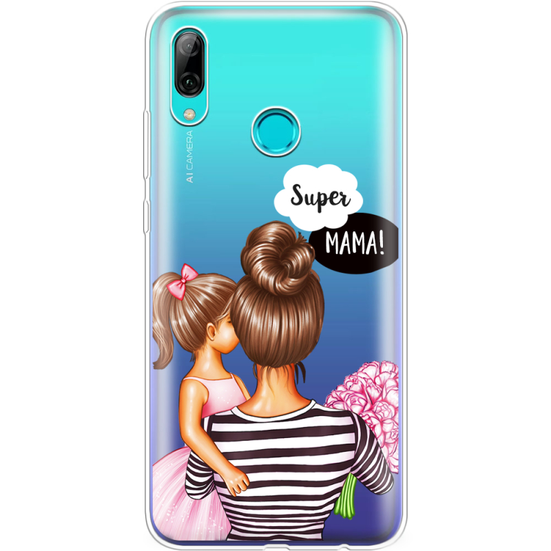 Прозрачный чехол Uprint Huawei P Smart 2019 Super Mama and Daughter