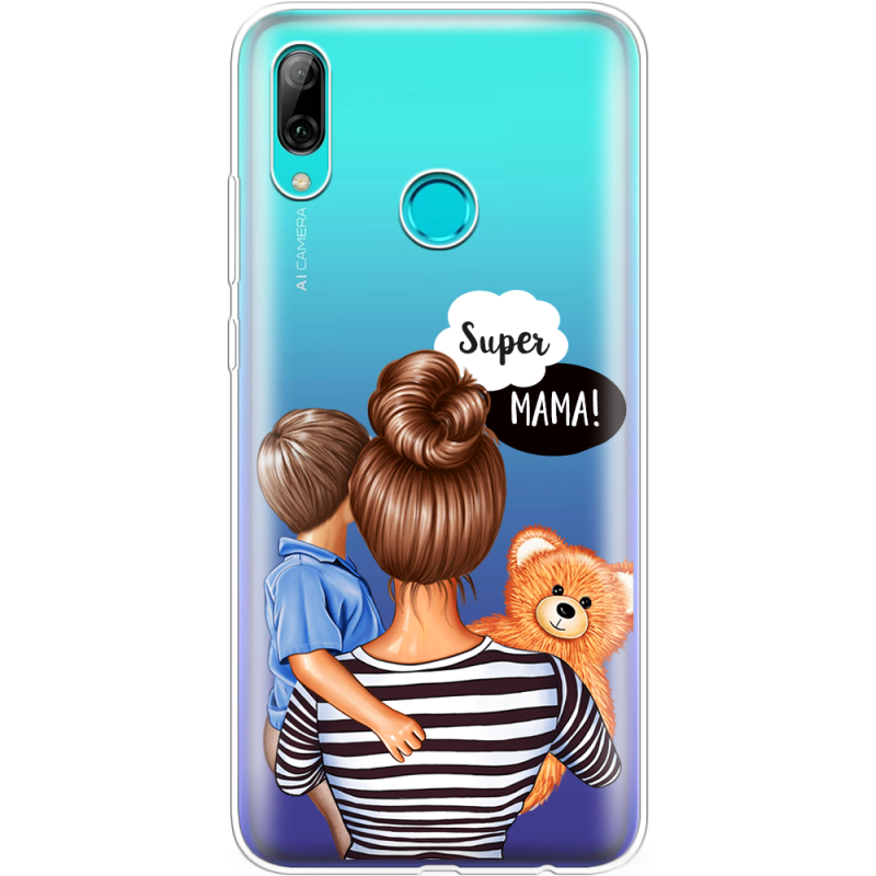 Прозрачный чехол Uprint Huawei P Smart 2019 Super Mama and Son