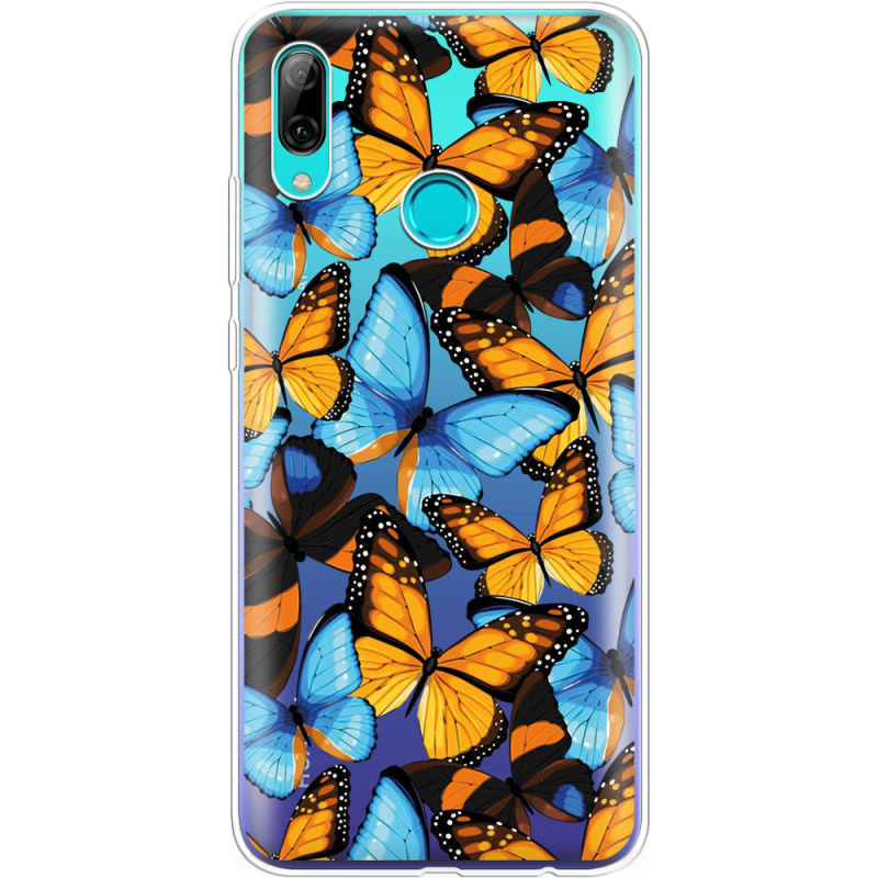 Прозрачный чехол Uprint Huawei P Smart 2019 Butterfly Morpho