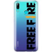 Прозрачный чехол Uprint Huawei P Smart 2019 Free Fire Black Logo