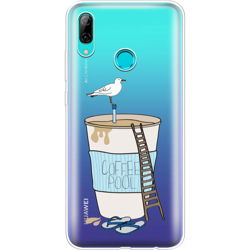 Прозрачный чехол Uprint Huawei P Smart 2019 Segull in Cofee Pool