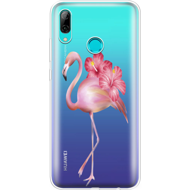 Прозрачный чехол Uprint Huawei P Smart 2019 Floral Flamingo