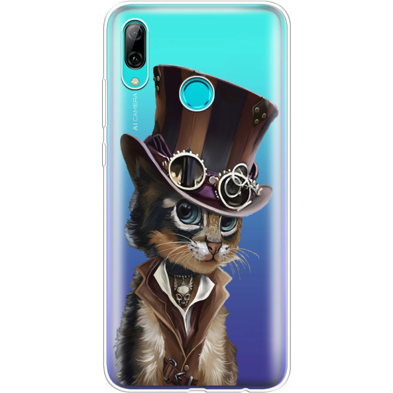 Прозрачный чехол Uprint Huawei P Smart 2019 Steampunk Cat