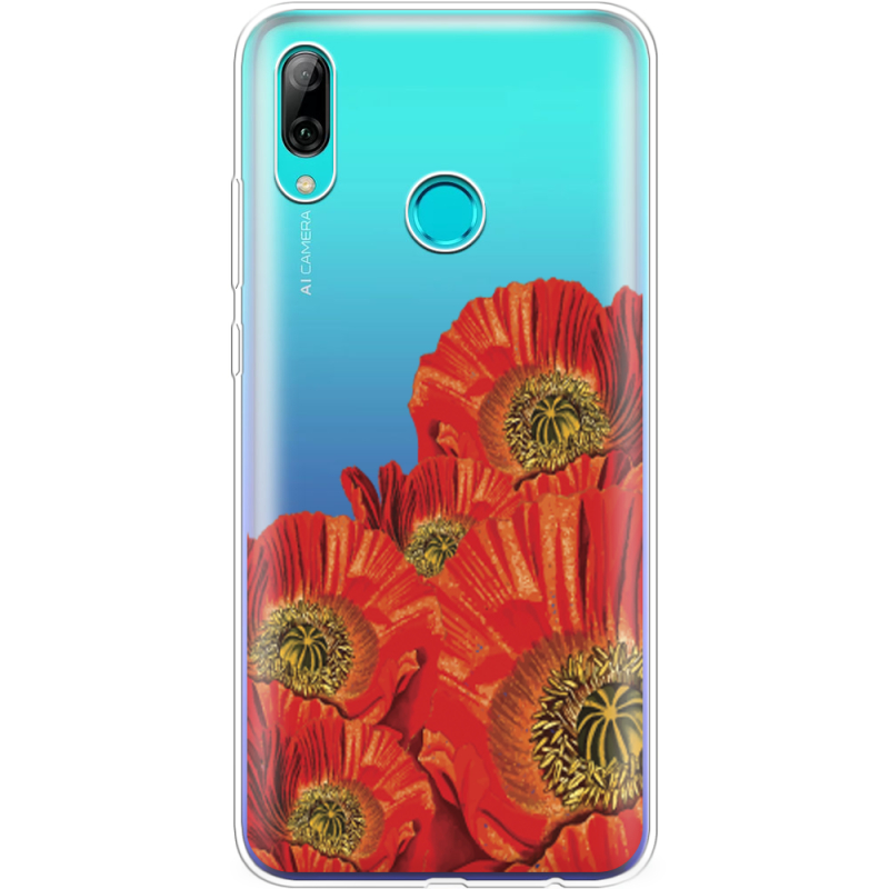 Прозрачный чехол Uprint Huawei P Smart 2019 Red Poppies