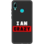 Черный чехол Uprint Huawei P Smart 2019 I'm Crazy