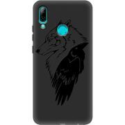 Черный чехол Uprint Huawei P Smart 2019 Wolf and Raven