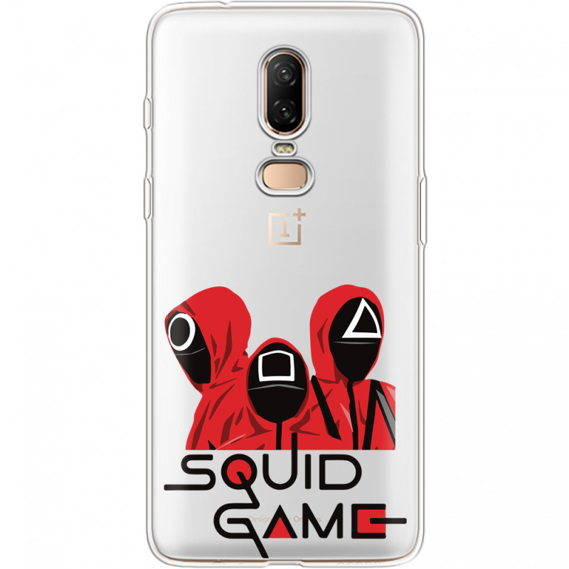 Прозрачный чехол Uprint OnePlus 6 siquid game люди в красном