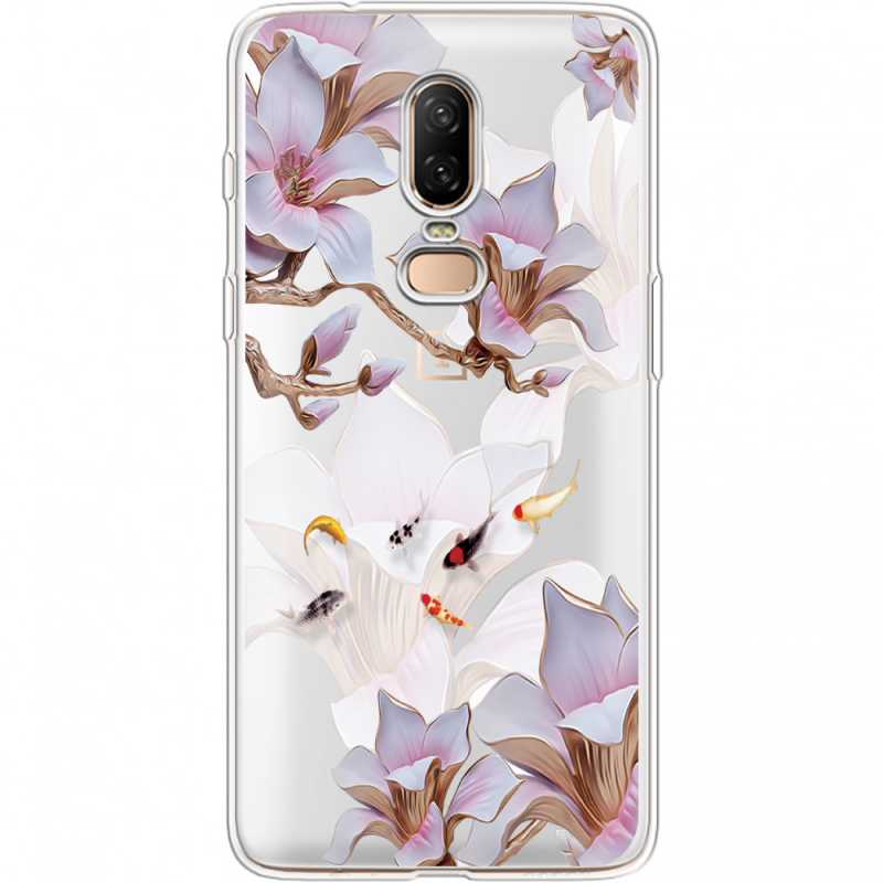 Прозрачный чехол Uprint OnePlus 6 Chinese Magnolia