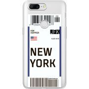 Прозрачный чехол Uprint OnePlus 5t Ticket New York