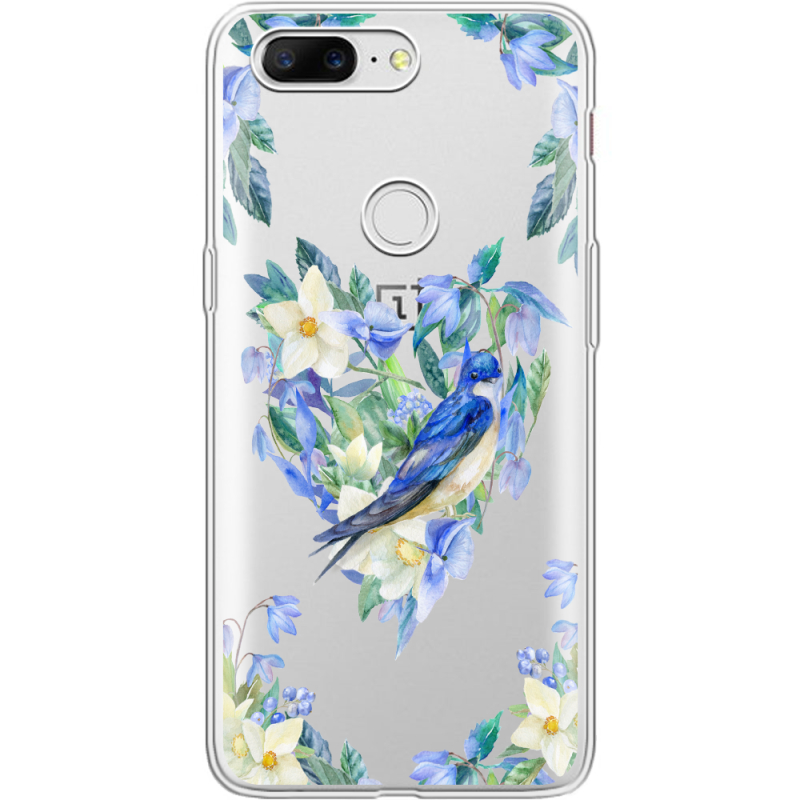Прозрачный чехол Uprint OnePlus 5t Spring Bird