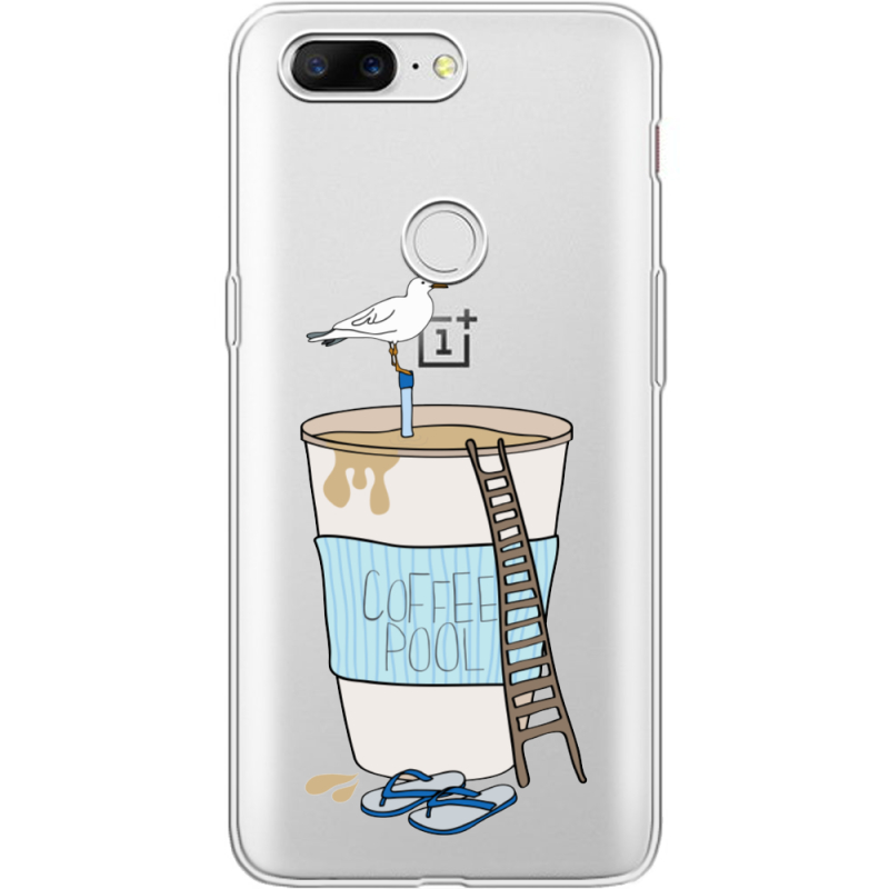 Прозрачный чехол Uprint OnePlus 5t Segull in Cofee Pool
