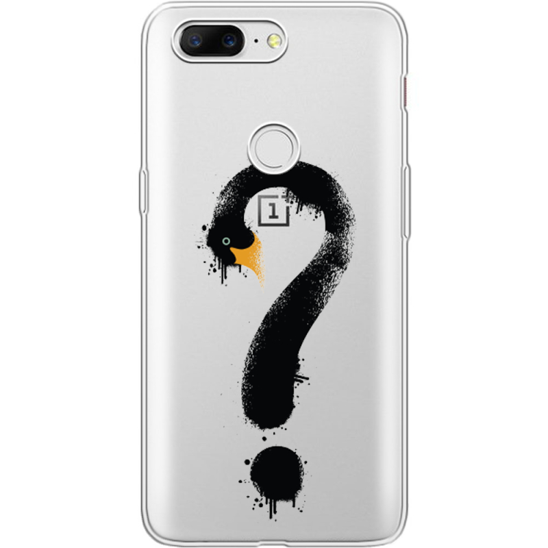 Прозрачный чехол Uprint OnePlus 5t Swan question